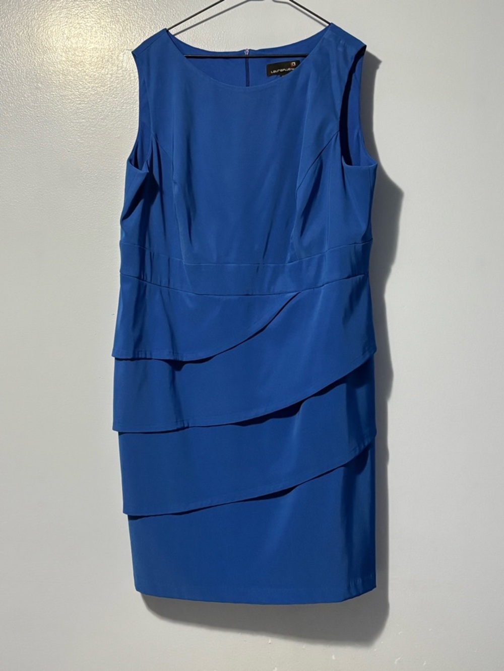 Laura Plus Sleeveless Blue Layered Dress